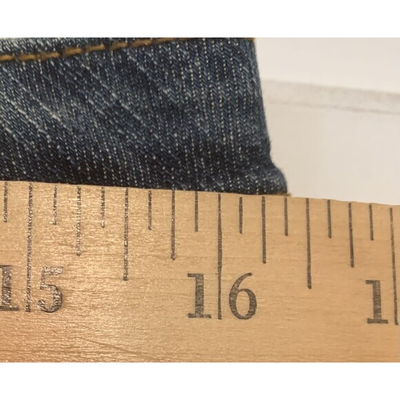 ZD Jeans Women’s Premium Size 13 Flare Blue Dark Denim Pockets Stretch Denim - Picture 7 of 13